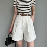 ราคา กางเกงขาสั้นลําลอง ขาห้าส่วน เอวสูง แบบบาง ระบายอากาศได้ดี สีขาว แฟชั่นฤดูร้อน สําหรับสตรี (23730290063)