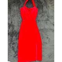 ราคา เดรสแดงยาวแฟชั่น คล้องคอผ่าข้างงายผ้ากำมะหยี่สวยๆ S M ใส่ได้ค่ะ (26384688814)