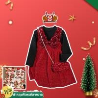 ราคา 1 8ปีสาวน้อยชุดคริสต์มาสชุดฤดูหนาว 2025 ปีใหม่ชุดสายรัดกระโปรงเด็กสาวสีแดงชุดเจ้าหญิง หนาขึ้น (54750547340)