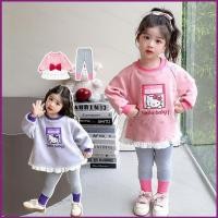 ราคา ชุดเสื้อกางเกงเด็กHelloKittyแบบสองชิ้นพร้อมกบโบว์ขนาดใหญ่ (52600941615)