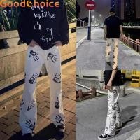 ราคา กางเกงบูทคัตสแล็บฟิต สีขาว สำหรับสไตล์ streetwear อเมริกัน (48400152795)