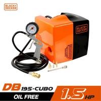 ราคา รับประกัน 2 ปี BLACK DECKER BD195 CUBO ปั๊มลม Oil free 1 5HP (6035152777)