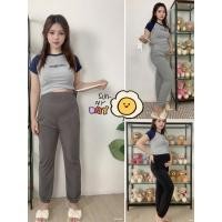 ราคา กางเกงขายาวคนท้อง สไตล์บอลลูน ผ้าบางเบา (40811000196)