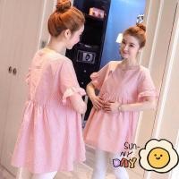 ราคา ชุดคลุมท้อง เสื้อคนท้องใส่ทำงาน เสื้อผ้าสำหรับสตรีตั้งครรภ์ ชุดเดรส กระโปรงบานใส่สบาย ชุดคลุมท้อง (23932344157)