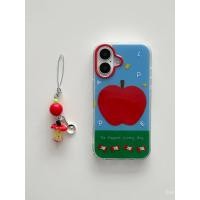 ราคา เคสโทรศัพท์มือถือสำหรับ iPhone 7 8 x XS XR xsmax 11 12 13 14 15 16 Pro Max PLUS ตัวอักษรจับคู่สีจี้แอปเปิ้ลสีแดงเคสนิ่มกันกระแทกกันกระแทกเคส Hama (29920884886)