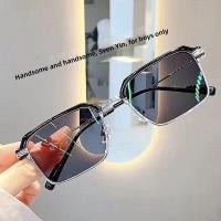 ราคา แว่นเปลี่ยนสี แว่นสายตาสั้นเปลี่ยนสีที่ไวต่อแสงทั้งชายและหญิงป้องกันแสงสีฟ้าและอัลตราไวโอเลตคู่คานกรอบแว่นตาแสงแบน147 (27730016527)