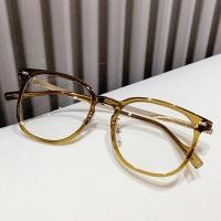 ราคา ใหม่สไตล์ Anti Blue แว่นตาหญิงเกาหลีรุ่น Retro Plain Face สายตาสั้นกรอบแว่นตาธรรมดาแว่นตาชาย Influencer กรอบแว่นตาสแควร์ JS (27630016446)