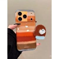 ราคา เคสโทรศัพท์เหมาะสําหรับiPhone 7 8 X XS XR XSMAX 11 12 13 14 15 16 17 Pro max Plus Airลายสีส้มสีน้ําตาล Gloveผู้ถือShock Resistant Shock Resistantป้องกันกรณี 2N5S (46300258743)