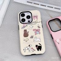 ราคา เคสโทรศัพท์มือถือ สองชั้น กันกระแทก ลายการ์ตูนกระต่าย สองชั้น สไตล์เกาหลี สําหรับ iPhone 7 8 Plus x xs xr xsmax 11 12 13 14 15 pro maxเคสป้องกันโทรศัพท์มือถือ รวมทุกอย่าง สําหรับ DMGX (23187426717)