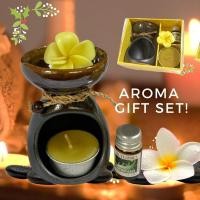ราคา ชุดของขวัญสุดคุ้ม เตาอโรมา เซรามิค น้ำมันหอมระเหย 5 มล เทียนหอม สปา เทียนทีไลท์ เตาน้ำหอม เตาเทียน อโรม่า ของขวัญ (10557617333)