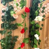 ราคา เถาวัลย์ปลอม เถาใบไม้ เถากุหลาบ ใบไม้ตกแต่งสถานที่ ใบไม้ถ่ายภาพ ฉากแต่งงาน ใบไม้ปลอม ใบไม้แต่งบ้าน เถาเลื้อย ต้นไม้ปลอม (18633476622)