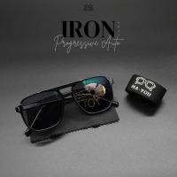 ราคา แว่นตาสายตายาวเลนส์โปรเกรสซีฟ รุ่น IRON ไอรอน 9024 ขาเหล็กวินเทจ มองใกล้ กลาง และไกล เลนส์ออกแดดเปลี่ยนสีเทาดำ (40206010095)