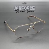 ราคา AirForce แว่นสายตายาวเลนส์ 2 ชั้น Auto รุ่น แอร์ฟอร์ส T 1165 วัสดุ Titanium ออกแดดเลนส์เปลี่ยนสีเทาดำ (26703482187)