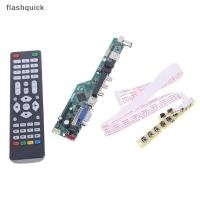 ราคา Flashquick T SK106A 03 Universal LCD TV Controller Driver Board V53 analog TV เมนบอร์ด Nice (29641418314)