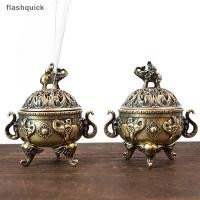 ราคา Flashquick Elephant Lucky กระถางธูปโลหะ Lotus กระถางธูปชามผู้ถือธูปพร้อมที่จับโยคะสมาธิตกแต่งบ้านสไตล์โบราณ Nice (49600848953)