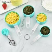 ราคา Flashquick 4 8 ชิ้น เซ็ตพลาสติกอเนกประสงค์ถ้วยตวงช้อนตวงสแตนเลส Handle สําเร็จการศึกษาวัดเบเกอรี่เครื่องมือ Nice (41676129657)