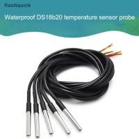 ราคา Flashquick DS18b20 กันน้ําสแตนเลส DS18B20 18B20 อุณหภูมิเซ็นเซอร์อุณหภูมิ Probe ความยาวสายเคเบิล 1 M สําหรับ Ard Nice (41226138748)