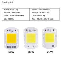 ราคา Flashquick ชิป LED 20W 30W 50W AC 220V สมาร์ท COB โคมไฟลูกปัดหลอดไฟ LED ไม่มีไดร์เวอร์ DIY Lampada ชิปกลางแจ้ง light ฟลัดไลท์ spotlight Nice (54100819220)
