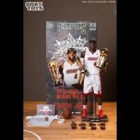 ราคา Goat Toys Studio NBA 1 6 LeBron James 13 Heat Championship Set Action Figure (57951666972)