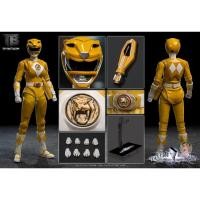 ราคา ของเล่น Battalion 1 6 TB013 Mighty Morphin Power Rangers สีเหลือง Sabertooth Action Figure (42619171667)