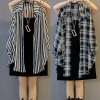 ราคา เสื้อชีฟองแขนยาวสำหรับผู้หญิงไซส์ใหญ่ สไตล์สบาย ๆ และเหมาะสมกับอากาศร้อน (40715433210)