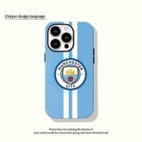 ราคา Man City โลโก้ฟุตบอล Dual Layer กรณี PC Hard Shell TPU กันชนสําหรับ iPhone 16 Pro 15 Anti Scratch กันกระแทก (41666106429)