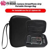 ราคา WITTII กระเป๋าเก็บ สําหรับ Insta360 Ace 2 1 Xplorer Grip Shock Resistance Carrying Compact Fall Protection EVA Xplorer Grip กระเป๋าเดินทางใช้ (49301625532)