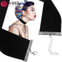 ราคา WITTII Velvet Choker Statement Jewelry Retro Elegant Black Ribbon (49251564564)