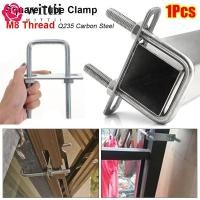 ราคา WITTII 1 ชิ้น M8 Square Tube Clamp พร้อม Baffle สกรูท่อ U Clamp ทนทานชุบสังกะสี Q235 เหล็กคาร์บอนมุมขวา U bolt สําหรับหลอดสี่เหลี่ยม (56551600851)