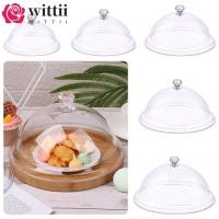 ราคา WITTII ฝาครอบอาหารกระจกนิรภัยพลาสติกตกแต่งขนมหวานถาดเก็บโปร่งใสฝุ่นเค้กจานขนมปัง (45901477890)