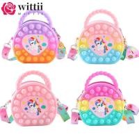 ราคา กระเป๋าถือเจ้าหญิง ออกแบบการ์ตูนยูนิคอร์น สีซิลิโคนสายรุ้ง เหมาะสำหรับผู้หญิง (44501616185)