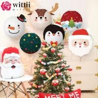 ราคา WITTII โคมไฟกระดาษคริสต์มาส ต้นคริสต์มาส DIY ลูกบอลกระดาษคริสต์มาส กระดาษการ์ตูน Santa แบบพกพาแขวนโคมไฟ Happy Yea (42576426156)