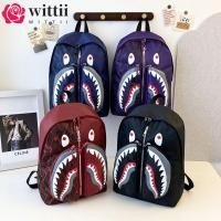ราคา WITTE กระเป๋าเป้ กระเป๋านักเรียนความจุขนาดใหญ่ Shark Fshion Portable Multicolor Graffiti Student Laptop Bag For Men Women (27741295426)