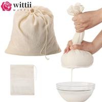 ราคา WITTII ผ้าชีส ความเครียดถุงชงเย็นถุงกรอง ถุงชีสถุงผ้า ถุงนมถั่วแบบพกพาแบบใช้ซ้ําได้ (56251544564)