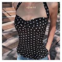 ราคา เสื้อกล้ามคล้องคอผู้หญิง สไตล์เซ็กซี่ มีดีไซน์ ลายจุด (43308551862)