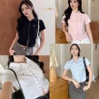 ราคา เสื้อคอปก ทรงโปโล แขนสั่น ใส่แมชได้ทุกลุค มีหลายสีให้เลือก (42759092895)