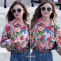 ราคา เสื้อเชิ้ตแขนยาวลายดอกไม้ สไตล์ย้อนยุค สวยสะดุดตา (28530012524)