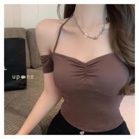 ราคา เสื้อครอปแขนสั้นเปิดไหล่ โชว์คอเรียวสุดปัง (24493892180)