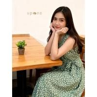 ราคา เดรสคอวี ทรงเอ แฟชั่นใหม่ สไตล์เกาหลี สำหรับสาวๆ (58001609832)