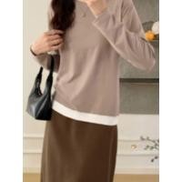 ราคา เสื้อแขนยาวทูโทน ทรงสวยเข้ารูป ไซส์พอดี (56350773511)