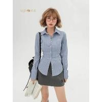 ราคา เสื้อเชิ้ตแขนยาว คอปกวี กระดุมหน้า ปักลายสวย กระชับเอว (44800802569)