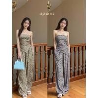 ราคา ชุดเข้าเซ็ตแซ๋บๆ เสื้อเกาะอก กางเกงขากว้าง ลุคสาวเก๋ (44275089649)
