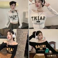 ราคา เสื้อครอปแขนยาวคอเหลี่ยม สไตล์เซ็กซี่สุดเก๋ (42309434569)