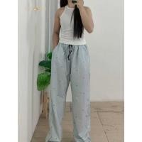 ราคา แฟชั่นลำลอง ชุดสายเดี่ยวทรงสปอร์ต กางเกงขากว้าง ผ้านิ่มไม่รัดตัว (41915436819)