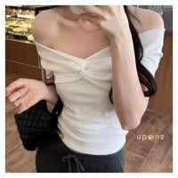 ราคา เสื้อยืดเปิดไหล่ ดีไซน์แฟชั่นเกาหลี (41554997381)