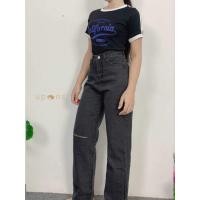 ราคา ชุดเซ็ตใหม่สวย เสื้อยืด กางเกงยีนส์ขาดเอวสูง (41475297937)