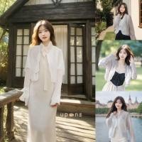 ราคา เสื้อคลุมผู้หญิงแขนยาว ผ้าชีฟอง มีหลากหลายแบบให้เลือก สวมใส่สบาย (29707083704)