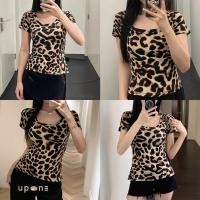 ราคา แฟชั่นอเมริกัน เสื้อปาดไหล่ ลายเสือ แซ่บคลาสสิก (29487999233)