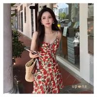 ราคา เดรสฝรั่งเศสลายดอกกุหลาบผ้าพริ้ว สไตล์คาเฟ่ (29285852591)