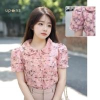 ราคา เสื้อเชิ้ตแฟชั่นแขนฟู ลายดอกไม้ สไตล์เกาหลี เหมาะกับฤดูร้อน เสื้อ สงกรานต์ ผู้หญิง (27411378872)